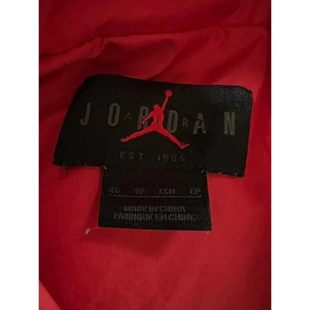 Jordan Puffer Jacket Men XS Black Red DQ7348-010 Excellent Hooded Quilted Parka
